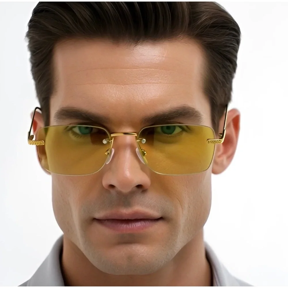 Hip Hop Sunglasses Square 80's 90's Shades Rap Music Festival Streetwear Men New
